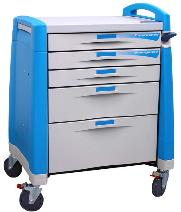 DiaMedical 5 Drawer Emergency Crash Cart DiaMedical USA