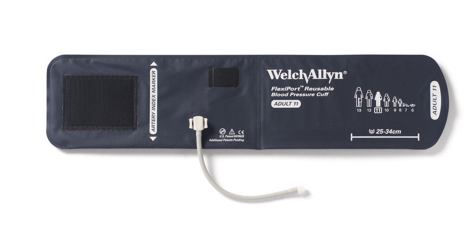 Welch Allyn FlexiPort Reusable One Piece Blood Pressure Cuffs With Screw Connectors