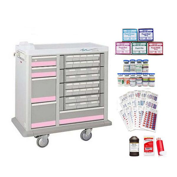 SimLabSolutions Long Term Care Loaded Medication Cart DiaMedical USA