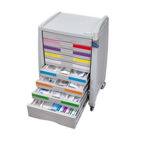 Patient Ready Premium Loaded 9 Drawer Pediatric Crash Cart