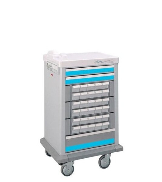 Waterloo Half Sized Steel Medication Cart DiaMedical USA