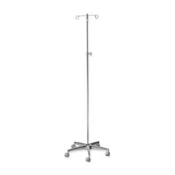 McKesson Aluminum Base IV Floor Stand 5Leg With DualWheel Nylon