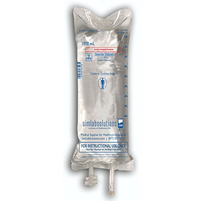 Simrx 1000ml Sterile Water Simulated Iv Bag Diamedical Usa