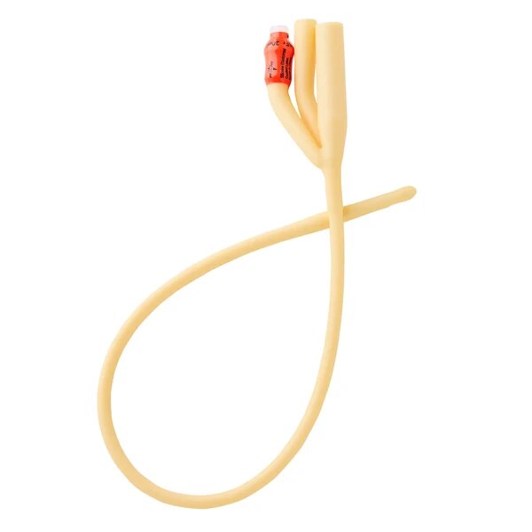 Medline Silicone-Elastomer Coated Latex Foley Catheter, Three-Way, 16Fr ...