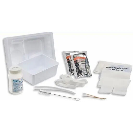 Argyle Tracheostomy Care Trays with 14 Fr Suction Catheters